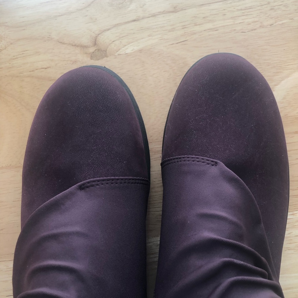 NWOT Clarks Cloudsteppers Purple Burgundy Breeze Dusk Booties Boots Size 9 - Picture 9 of 14